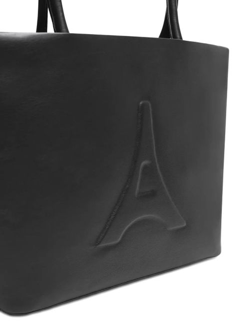 Manière De Voir embossed eiffel tote bag - Black