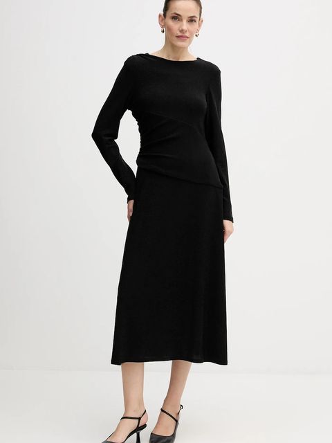 Joseph Ribkoff sukienka kolor czarny midi rozkloszowana 254082 - zdjęcie produktu nr 2