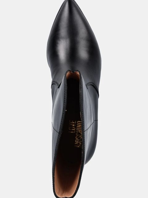 Love Moschino botki skórzane kolor czarny na małym obcasie JA24363G0NIA0000 - zdjęcie produktu nr 2