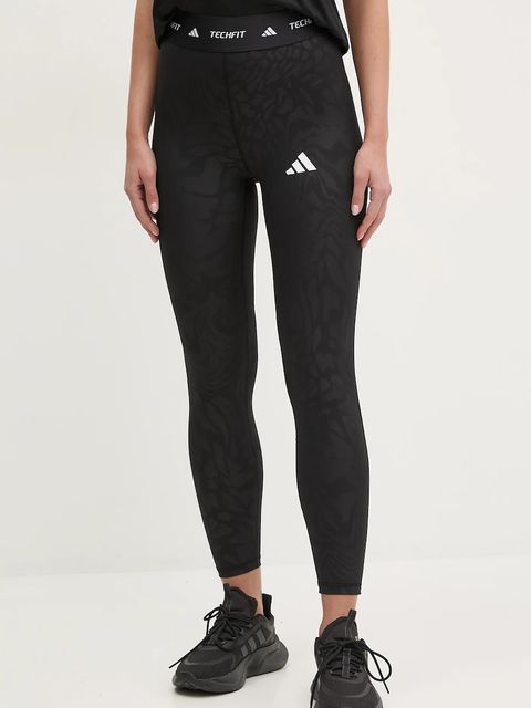 adidas Performance legginsy treningowe Techfit kolor czarny wzorzyste JE3644 - zdjęcie produktu nr 1