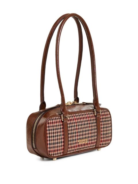 Essentiel Antwerp Igor checked-pattern shoulder bag - Brown