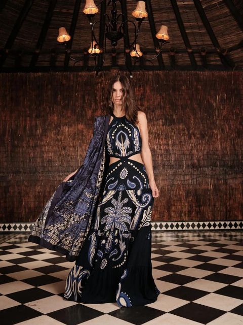 Johanna Ortiz Harmonic Garden scarve - Blue