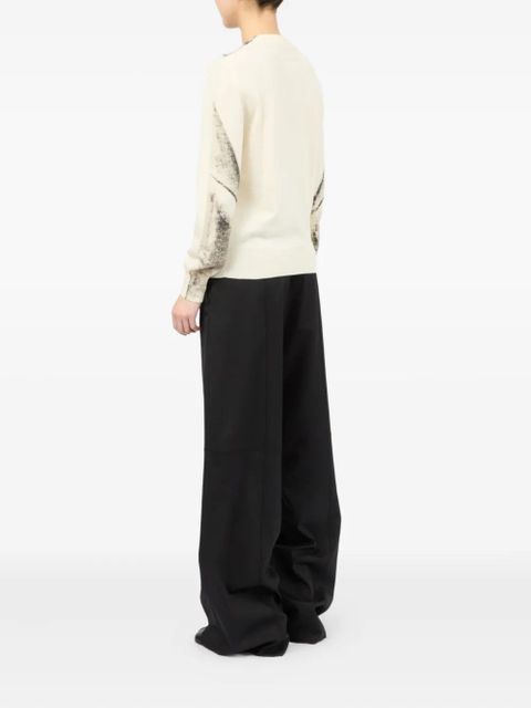 MM6 Maison Margiela abstract-print sweater - White