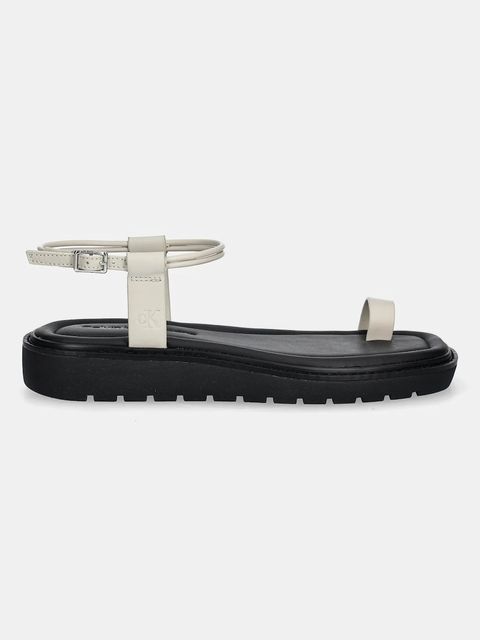 Calvin Klein Jeans sandały ROPE TOE POST SANDAL LTH MG damskie kolor beżowy YW0YW01893 - zdjęcie produktu nr 2