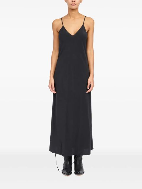 MM6 Maison Margiela silk maxi dress - Black - zdjęcie produktu nr 2