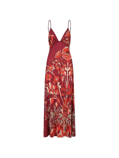 Johanna Ortiz Sendero De Astromelias floral-pattern maxi dress - Red - zdjęcie produktu nr 1