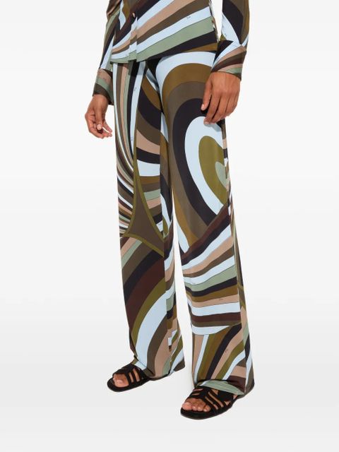 PUCCI Iride-print trousers - Brown