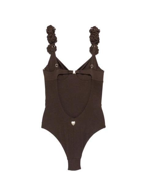 TWINSET floral-applique swimsuit - Brown - zdjęcie produktu nr 2