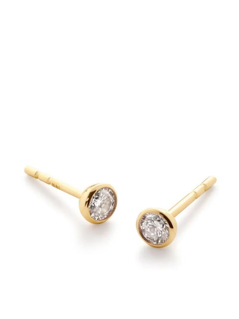 Monica Vinader 18kt gold vermeil Solitaire diamond earrings - zdjęcie produktu nr 1
