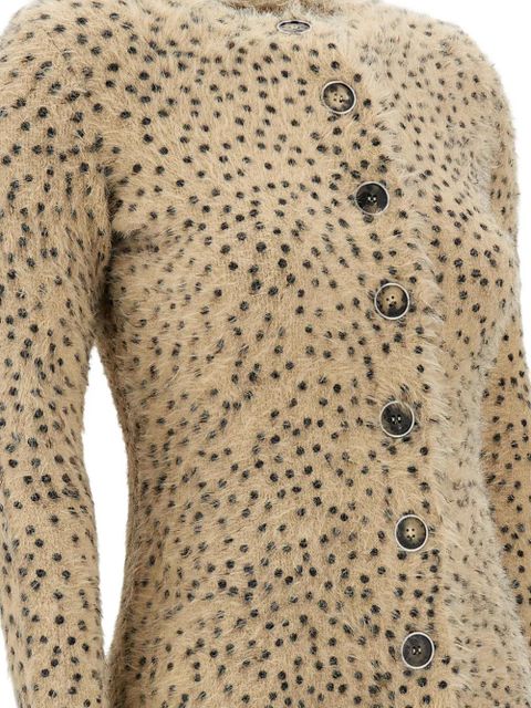 Rabanne button dotted cardigan - Neutrals