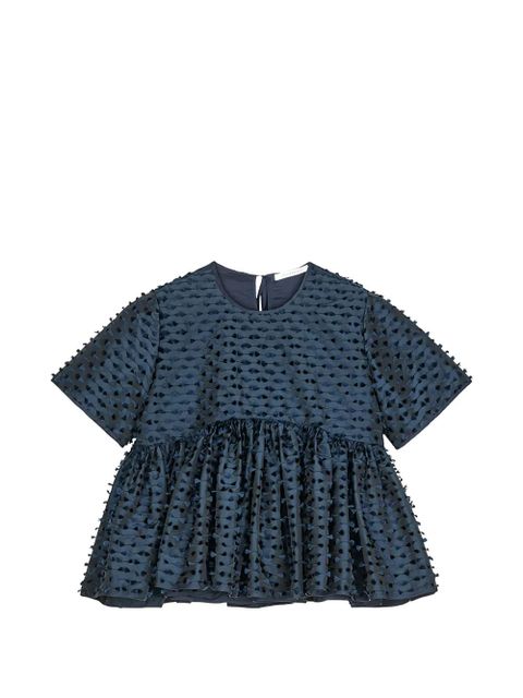 Cecilie Bahnsen Casandra fil-coupé blouse - Blue - zdjęcie produktu nr 1