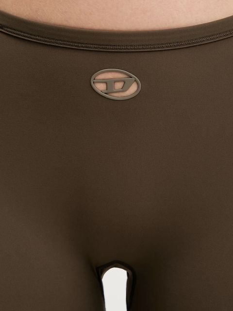 Diesel legginsy MINA-UTLT damskie kolor zielony gładkie A18318.0PJBA