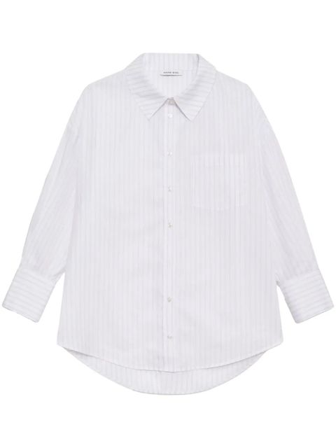 ANINE BING Mika striped shirt - White - zdjęcie produktu nr 1