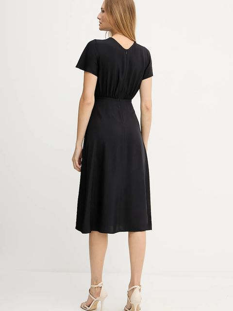 Armani Exchange sukienka kolor czarny midi rozkloszowana XW001025 AF16122