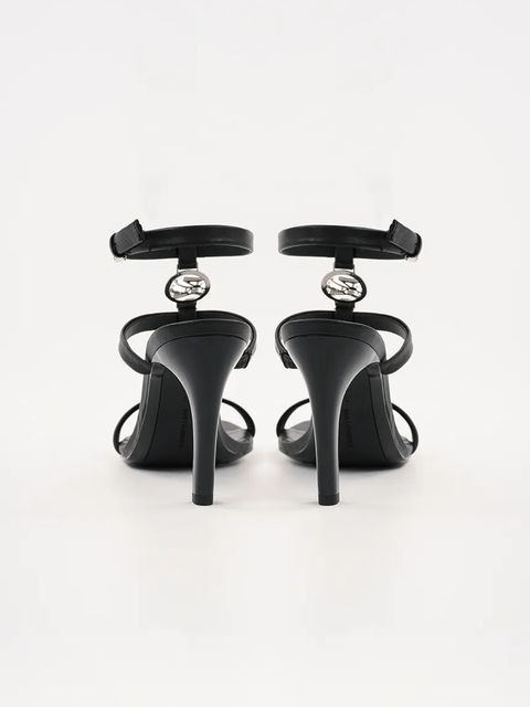 Karl Lagerfeld sandały skórzane BELVIA kolor czarny KL32914