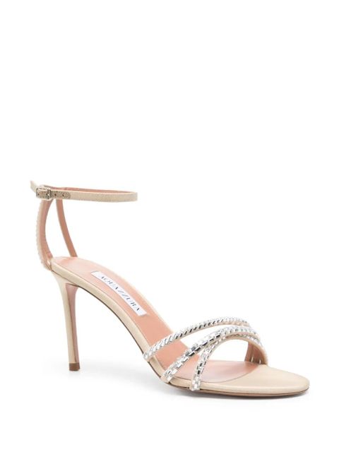 Aquazzura 90mm crystal-embellished sandals - Neutrals - zdjęcie produktu nr 2