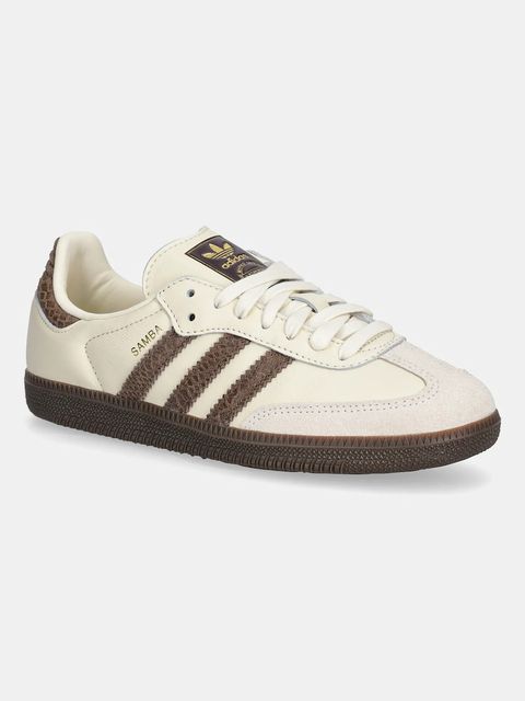 adidas Originals sneakersy skórzane Samba Og damskie kolor beżowy IH3980 - zdjęcie produktu nr 1