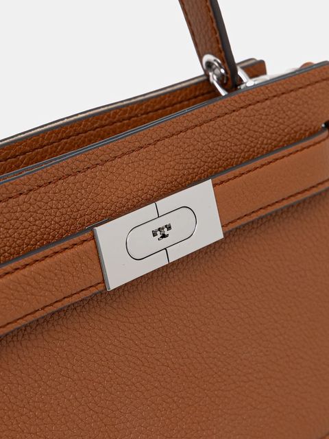 Tory Burch torebka skórzana Lee Radziwill kolor brązowy 175603-200