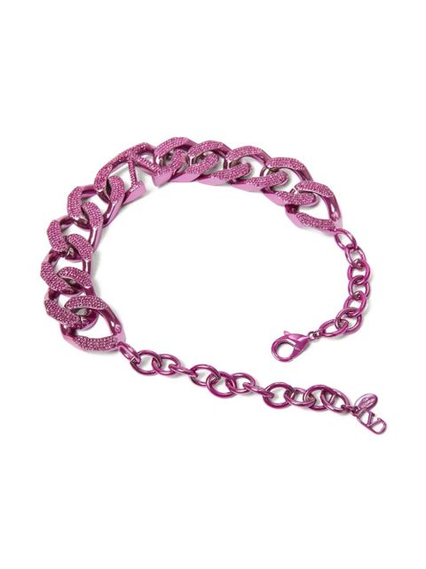 Valentino Garavani VLogo Signature curb-chain necklace - Pink