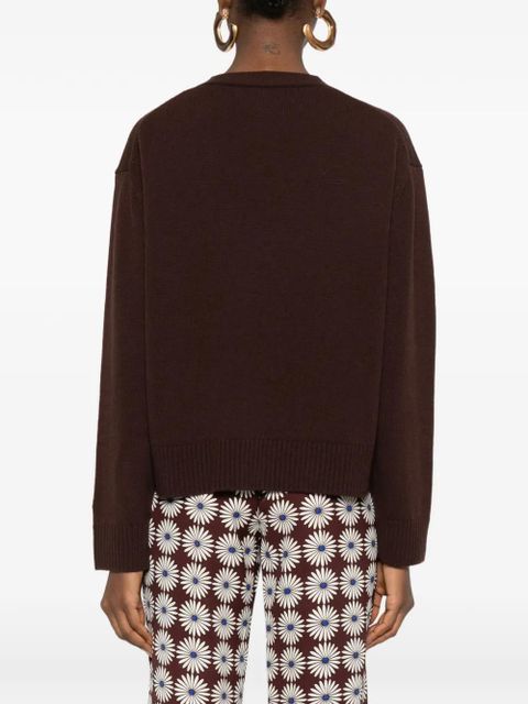 MC2 Saint Barth Madie wool V-neck cardigan - Brown