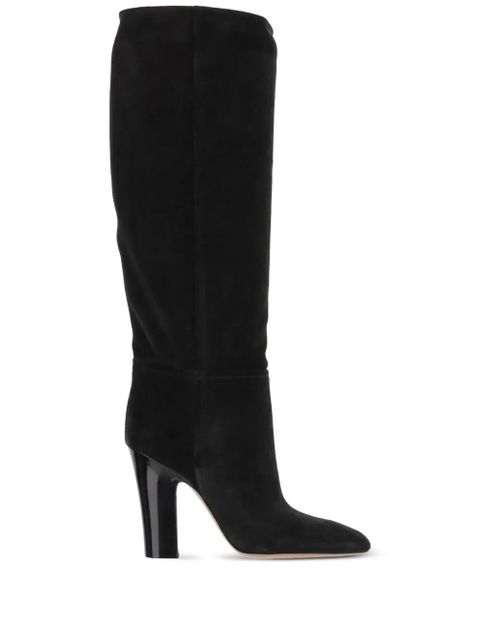 Paris Texas Alizze suede pointed-toe knee-high boots - Black - zdjęcie produktu nr 1
