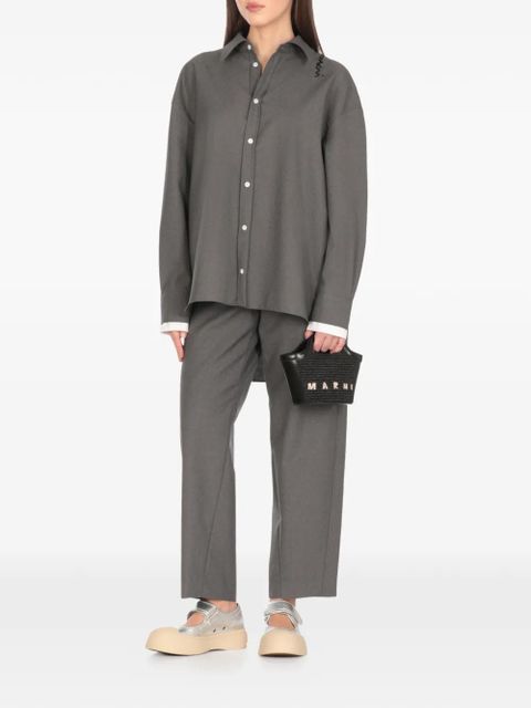 Marni micro Tropicalia logo tote bag - Black - zdjęcie produktu nr 2