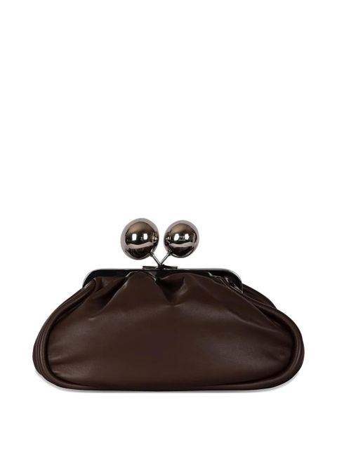 Weekend Max Mara sphere-detail leather clutch bag - Brown - zdjęcie produktu nr 2