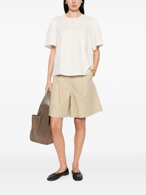 Weekend Max Mara floral-embroidered panelled top - Neutrals - zdjęcie produktu nr 2