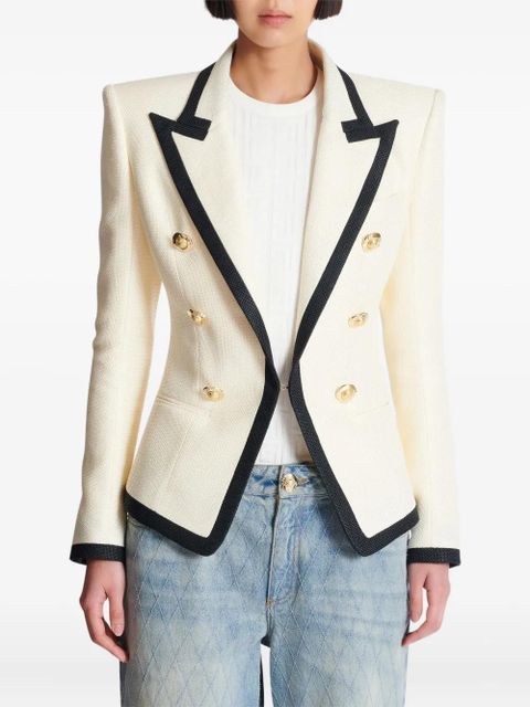 Balmain two-tone fitted jacket - Neutrals