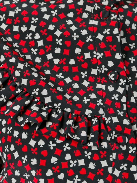 Saint Laurent suit of cards printed shirt - Multicolour