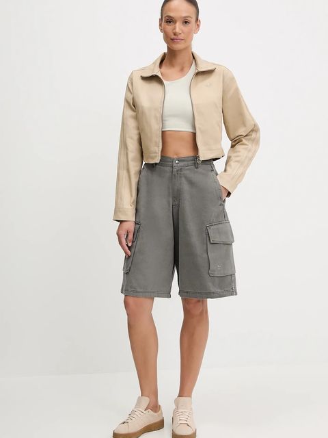 adidas Originals kurtka jeansowa Firebird kolor beżowy przejściowa JX7600 - zdjęcie produktu nr 2