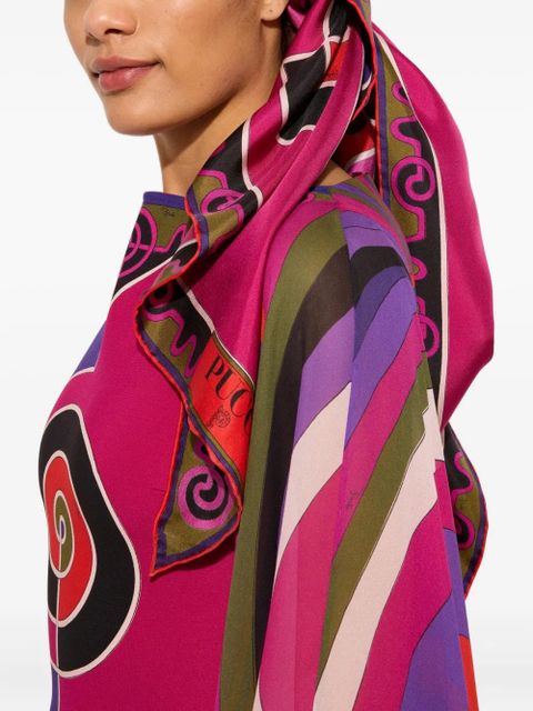 PUCCI Astro print scarf - Pink
