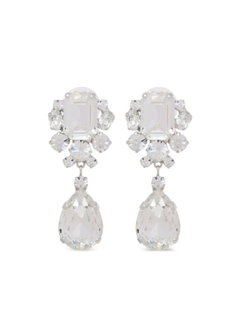 Jennifer Behr crystal-embellished drop earrings - Silver - zdjęcie produktu nr 1