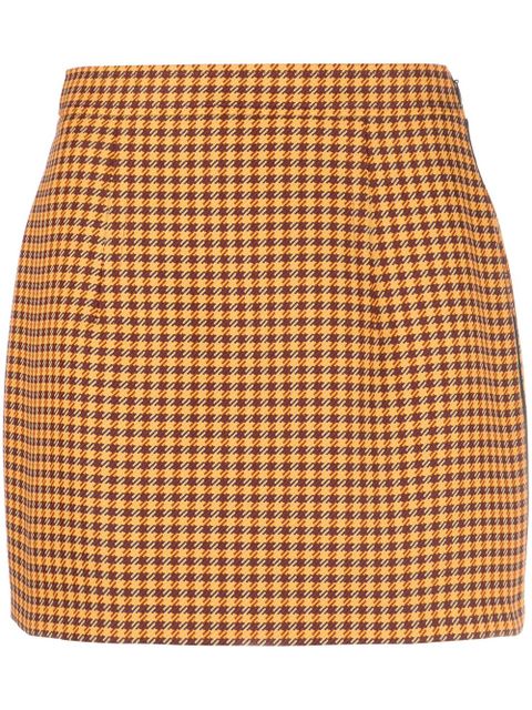 Marni check pattern miniskirt - Orange - zdjęcie produktu nr 1