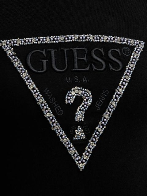 Guess sweter MELANIE damski kolor czarny lekki z golfem W5BR39 Z2NQ2