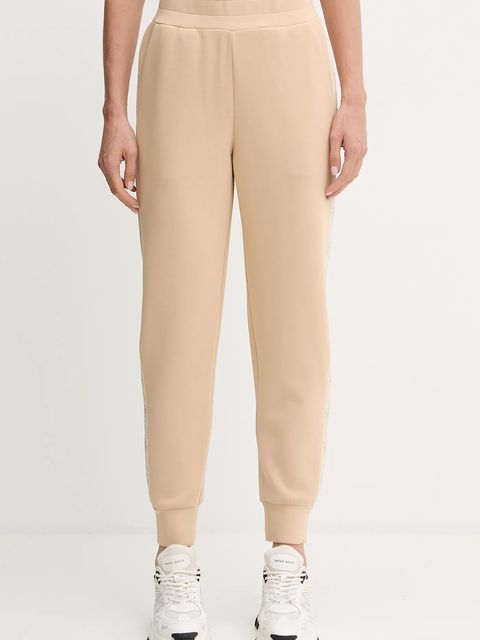 Guess spodnie dresowe NEW VICTOIRE damskie kolor beżowy z aplikacją W5YB11 KBYE2 - zdjęcie produktu nr 1