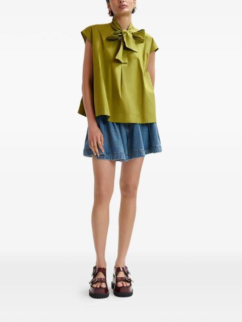 Essentiel Antwerp bow-detail blouse - Green - zdjęcie produktu nr 2