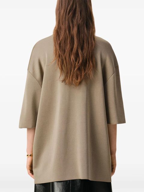 AMI Paris V-neck short-sleeve T-shirt - Neutrals