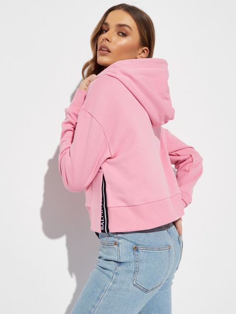 BALMAIN - Różowa bluza z kapturem