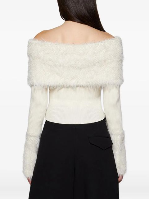 Jean Paul Gaultier ribbed hairy-detail sweater - Neutrals - zdjęcie produktu nr 2