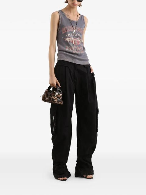 Dolce & Gabbana print-detail crew neck tank top - Grey - zdjęcie produktu nr 1