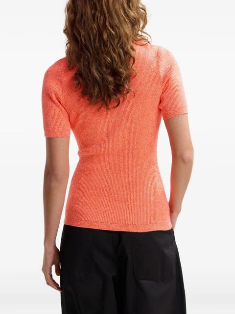 Essentiel Antwerp button-placket polo top - Orange