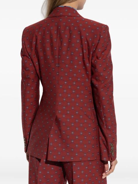 ETRO paisley-print double-breasted blazer - Red - zdjęcie produktu nr 2