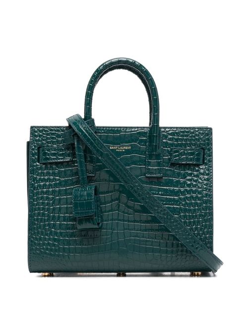 Saint Laurent nano Sac de Jour tote bag - Green