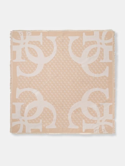Guess szalik damski kolor beżowy wzorzysty AW5418 POL03 - zdjęcie produktu nr 1