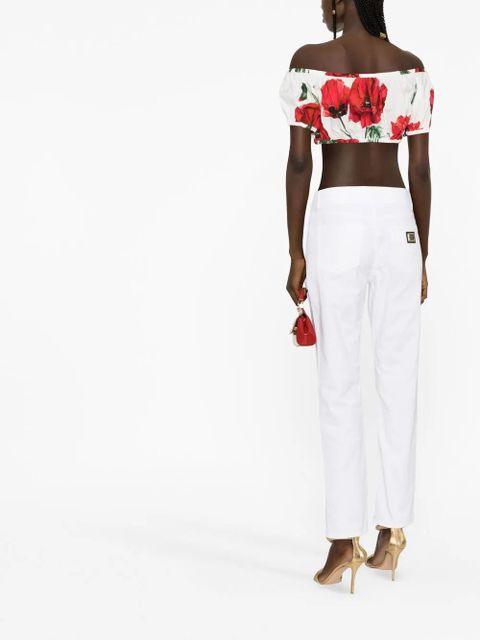 Dolce & Gabbana distressed boyfriend jeans - White