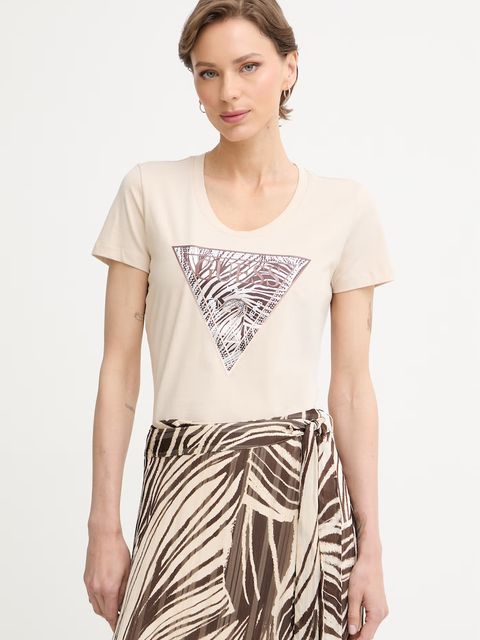 Guess T-shirt damski bawełniany z elastanem - zdjęcie produktu nr 1