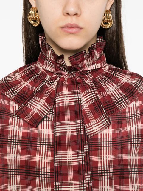Saint Laurent checked blouse - Red