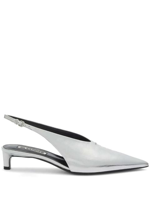 Jil Sander metallic slingback pumps - Grey - zdjęcie produktu nr 1