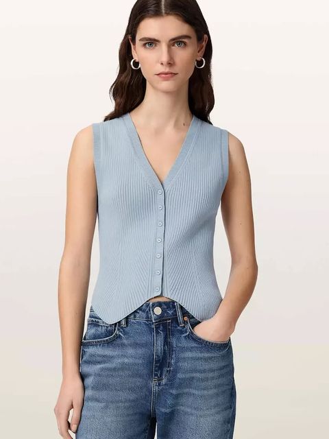AllSaints top damski z wiskozy - zdjęcie produktu nr 1
